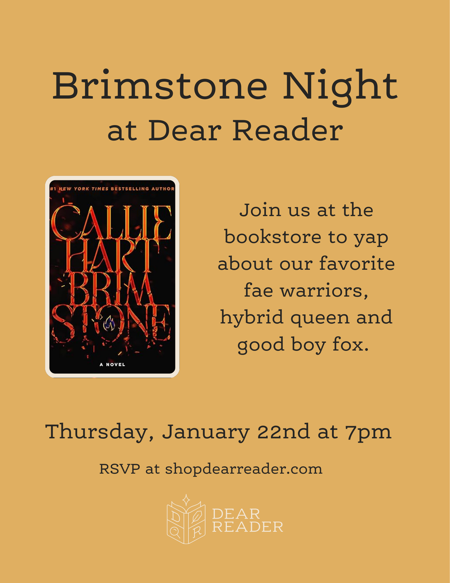 Brimstone Night at Dear Reader