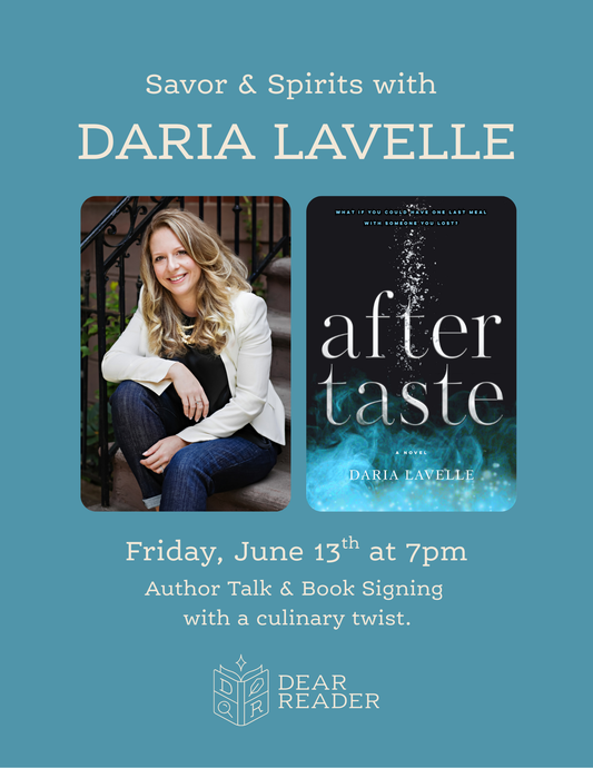 Dear Reader Welcomes Daria Lavelle, author of Aftertaste