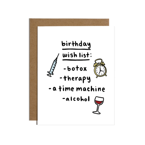 Birthday Wish List Card