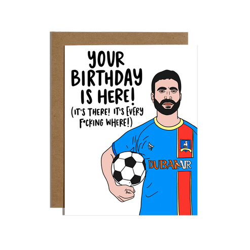 Your Birthday Is Here, It's There, It's Everywhere Card