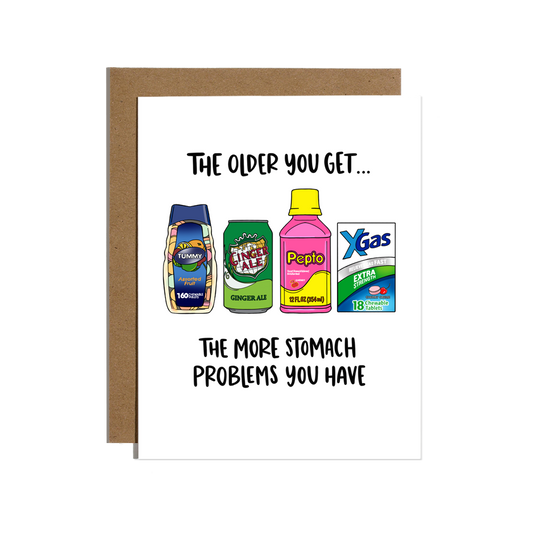 Stomach Problems Birthday Card