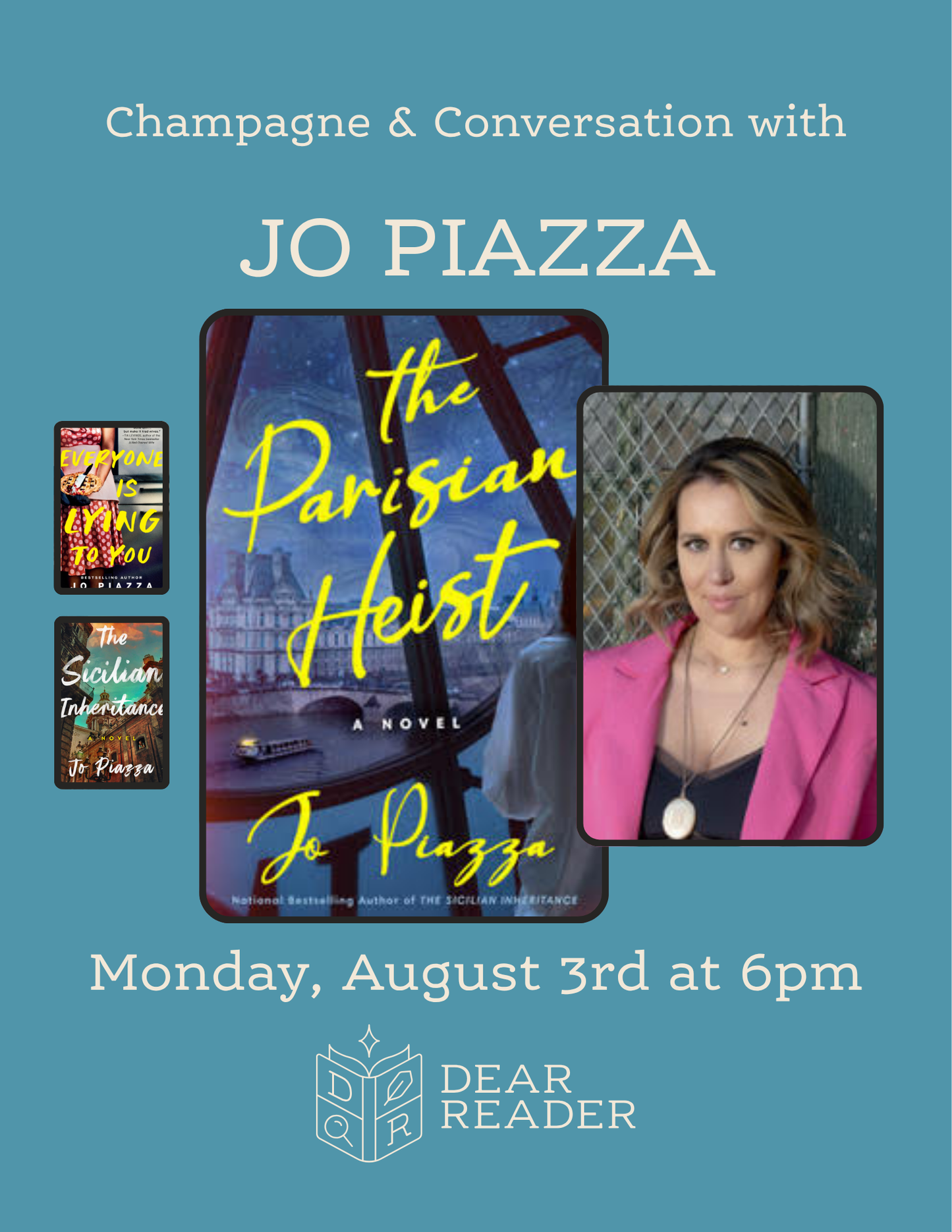 Dear Reader Welcomes Jo Piazza, Author of The Parisian Heist