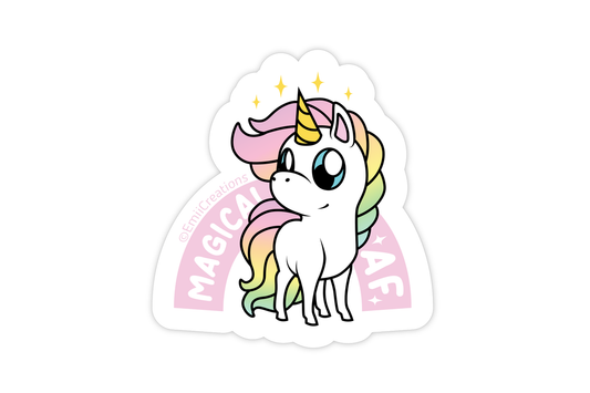 Magical AF Unicorn Animal Stickers