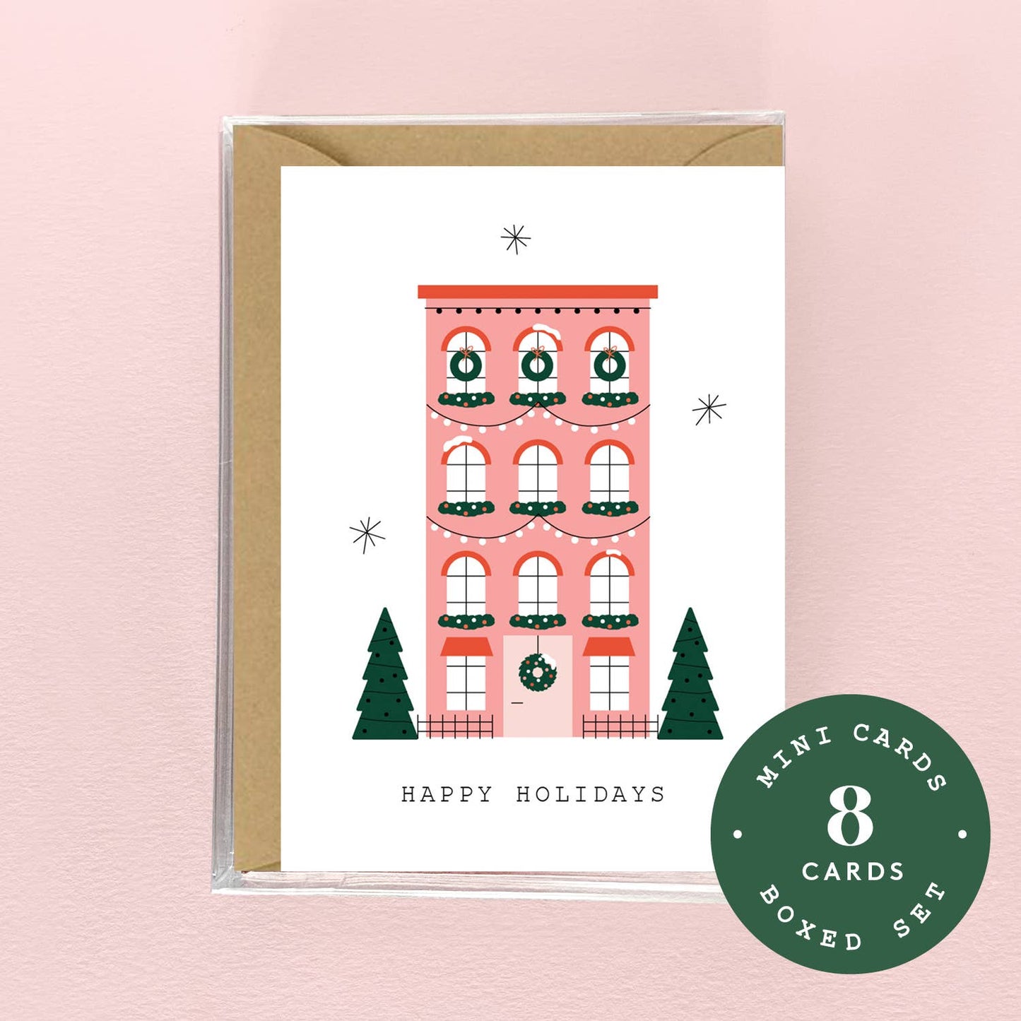 Holiday Brownstone Mini Boxed Set -  8 Cards