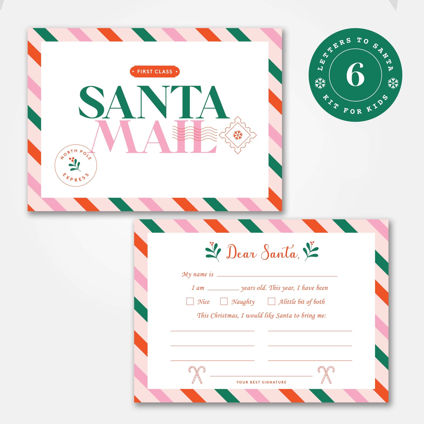 Santa Mail: Letters to Santa- Kit for Kids