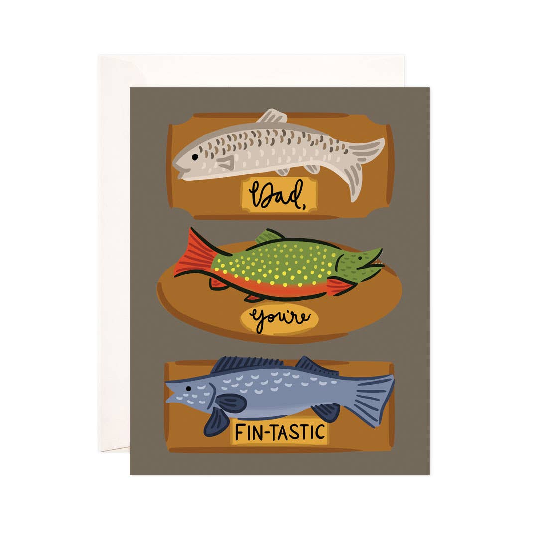 Fintastic Dad Greeting Card - Punny Father's Day Card