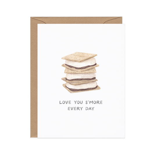 Love You S'more — Food Pun Love / Anniversary Card