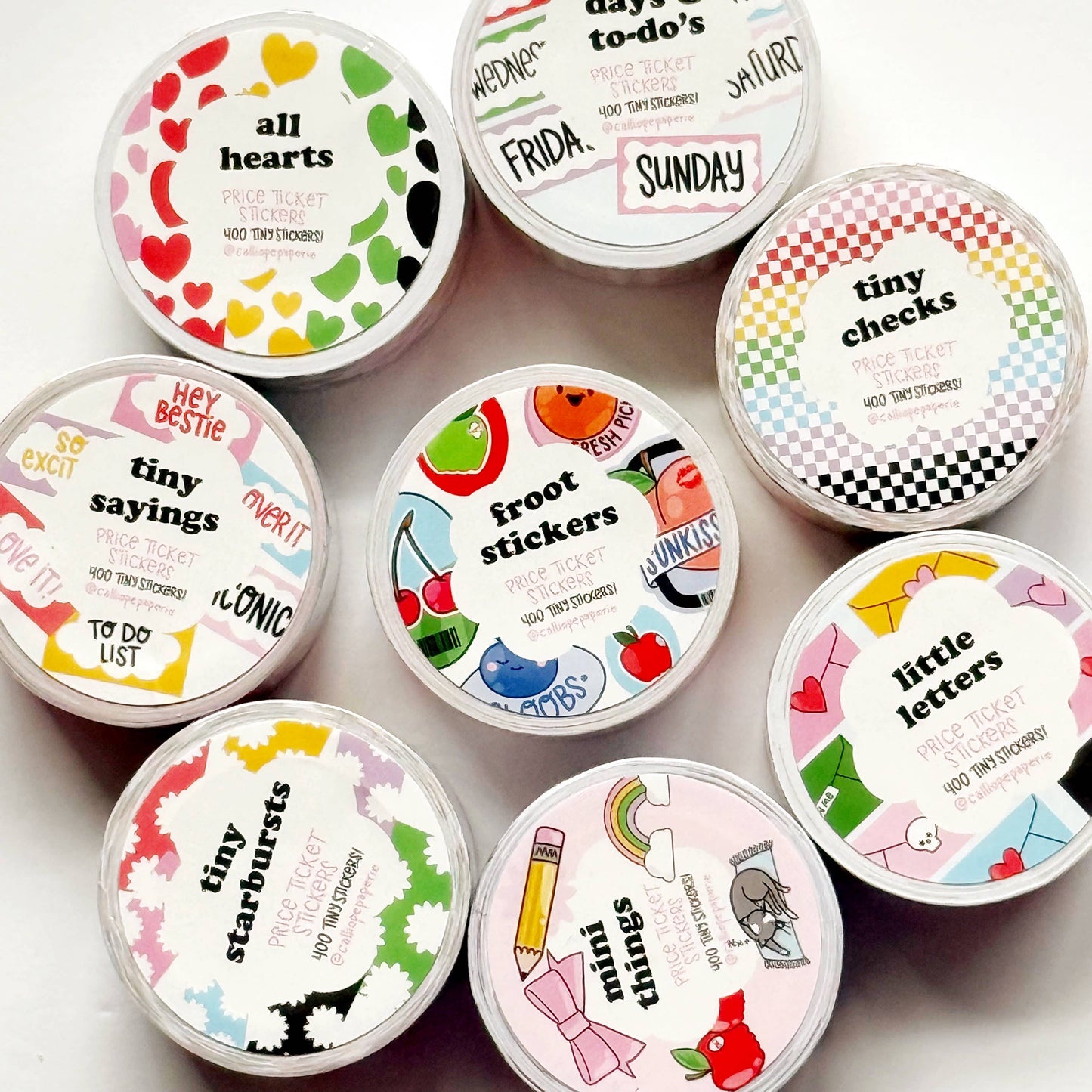 Tiny Sayings Price Ticket Sticker Roll