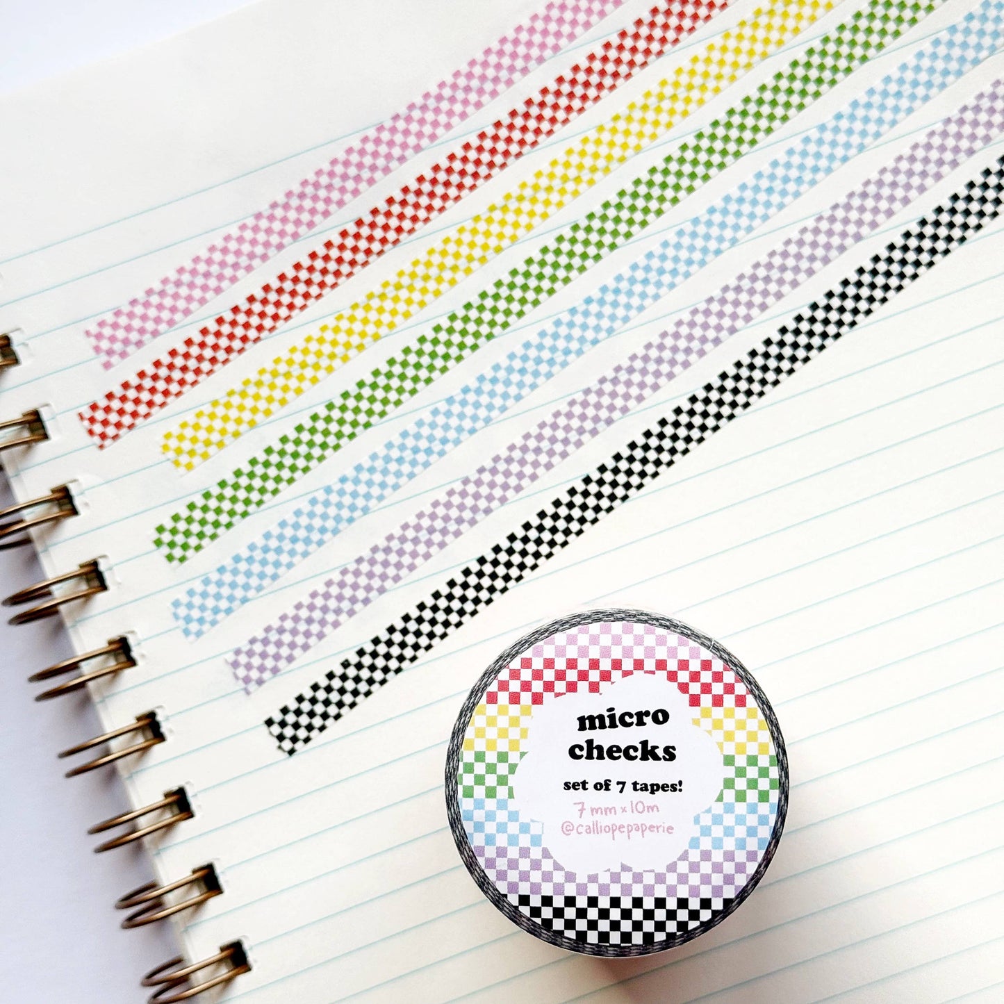 Micro Checks Narrow Washi Tape Set
