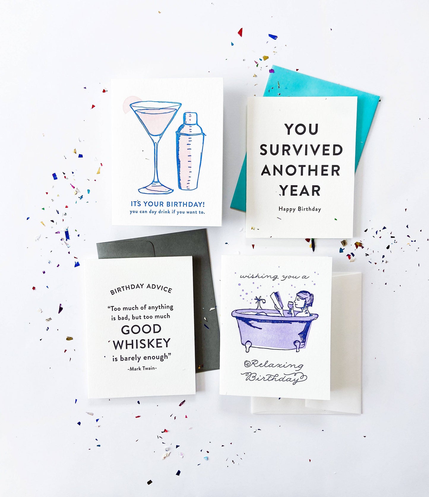 Birthday Whiskey - Letterpress Birthday Greeting Card