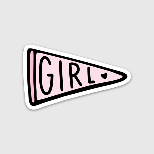 Girl Pennant Sticker