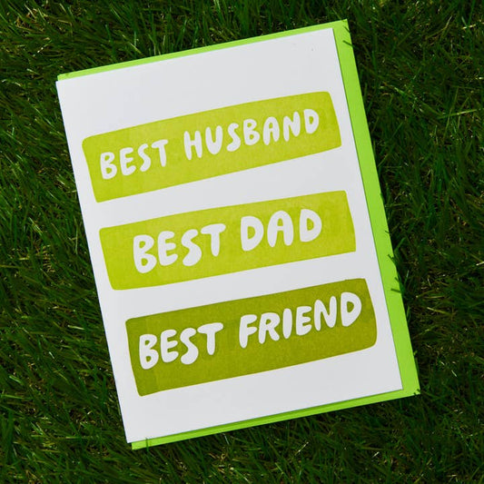 Best Husband/Dad/Friend Father's Day Letterpress Card