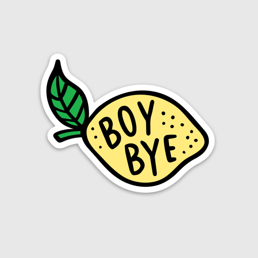 Boy Bye Lemon Sticker