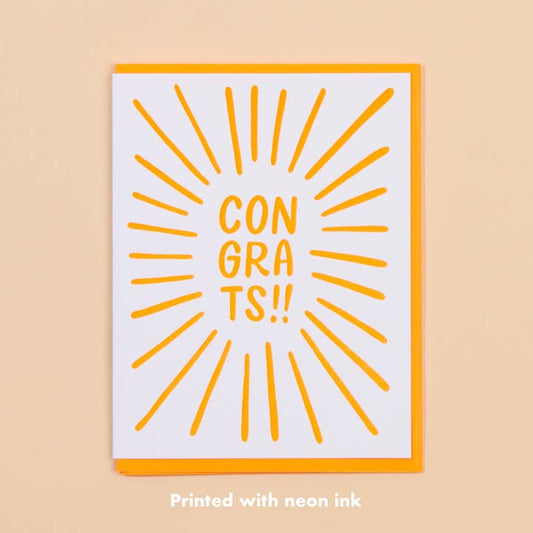 Congrats Letterpress Greeting Card