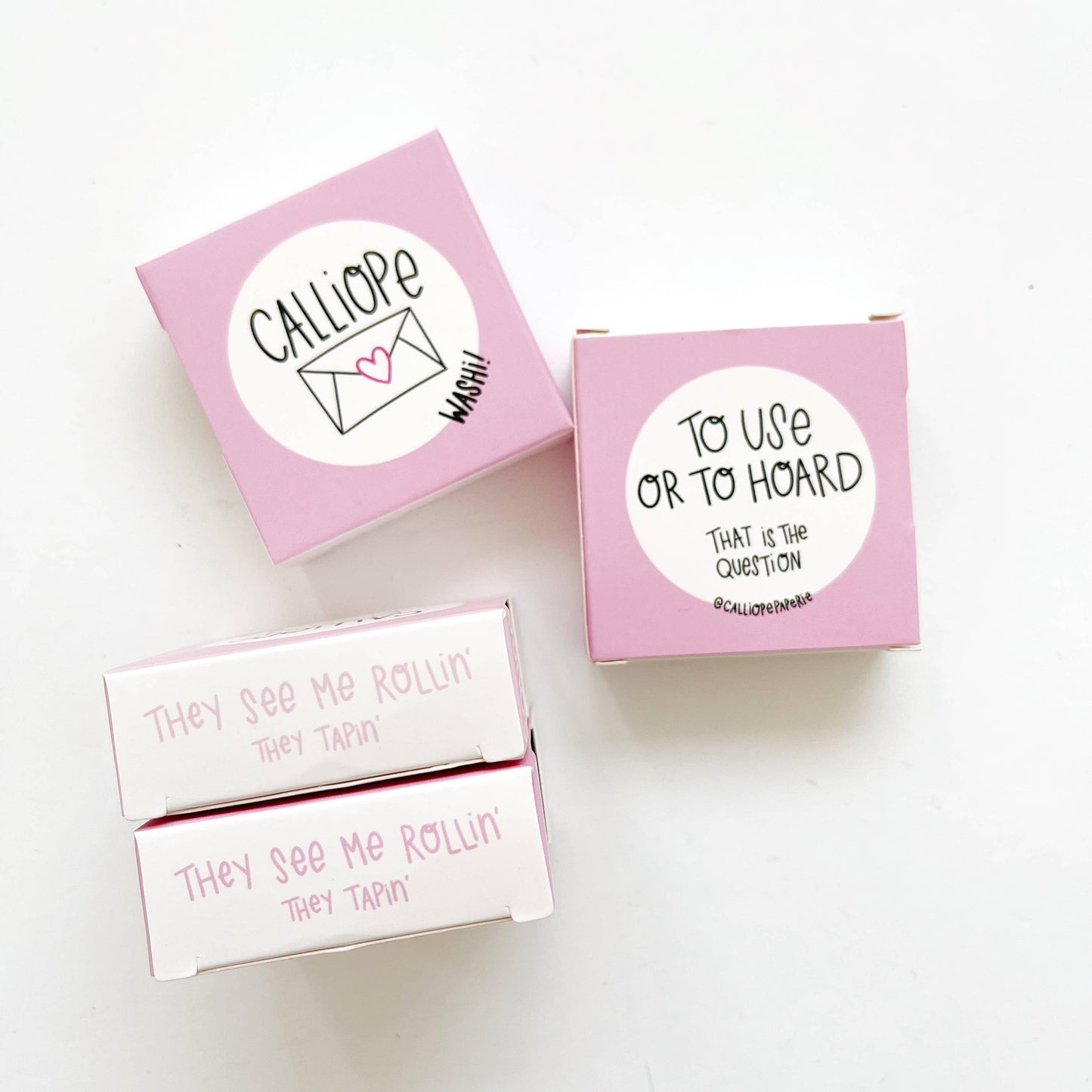 Cold Black Hearts Washi Tape