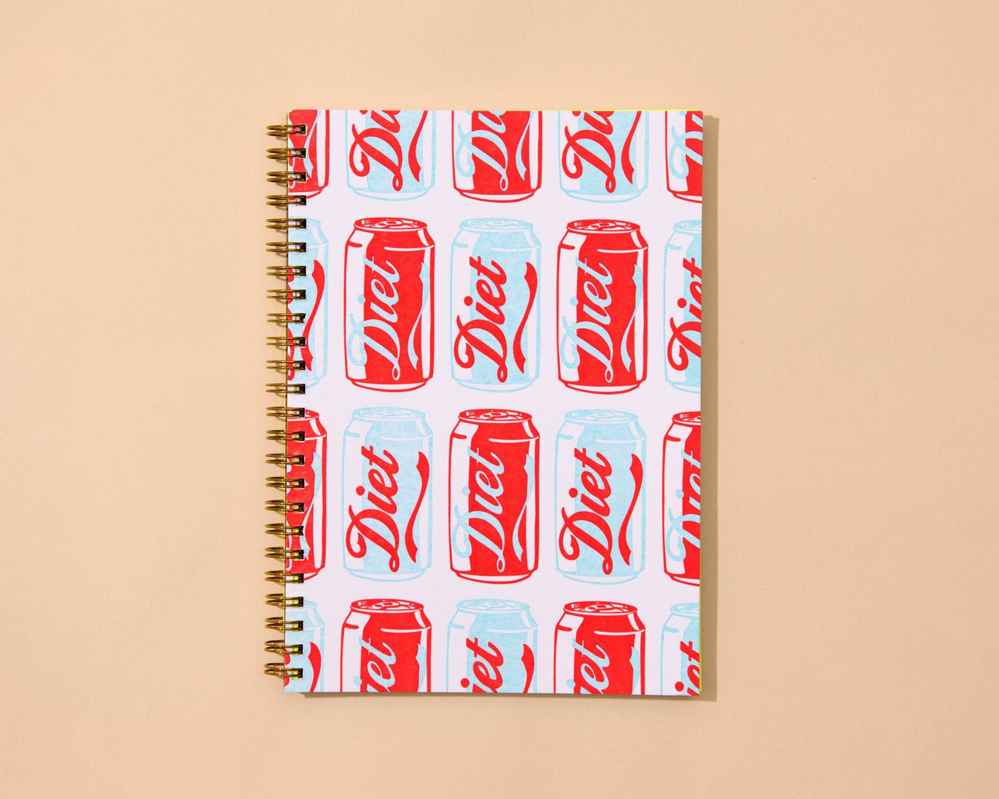 Letterpress A5 Spiral Notebook—Diet Soda (Modern, Warhol)
