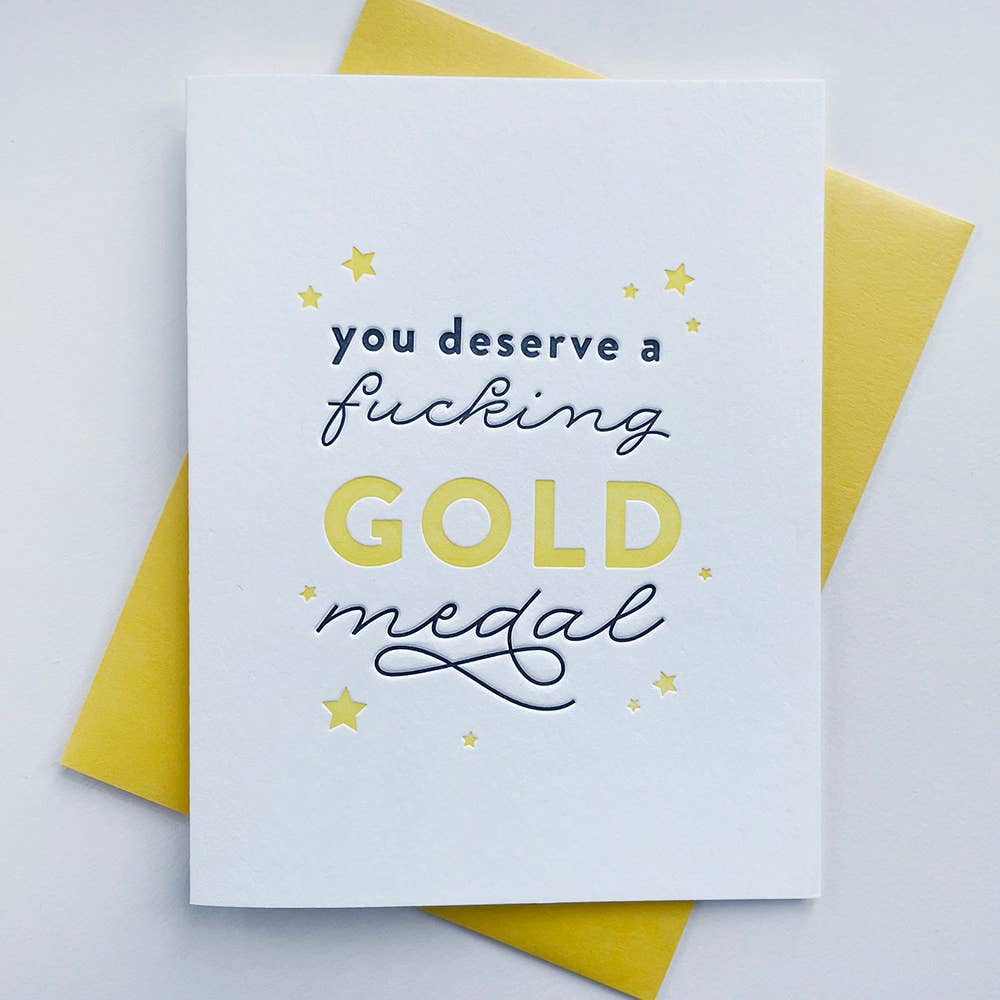 Gold Medal - Encouragement and Sympathy Greeting Card