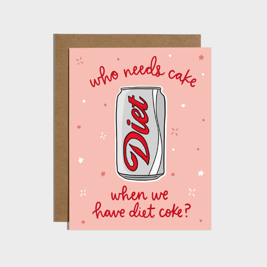 Diet Soda Sticker Card