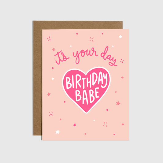 Birthday Babe Sticker Card