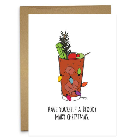 Bloody Mary Christmas Greeting Card