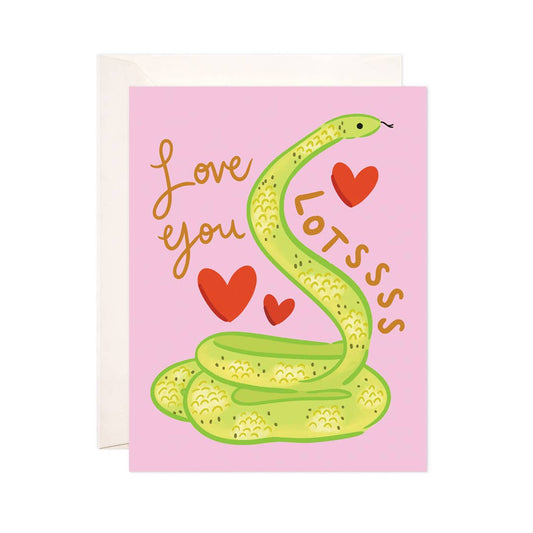 Snake Love Greeting Card - Cute Love Card