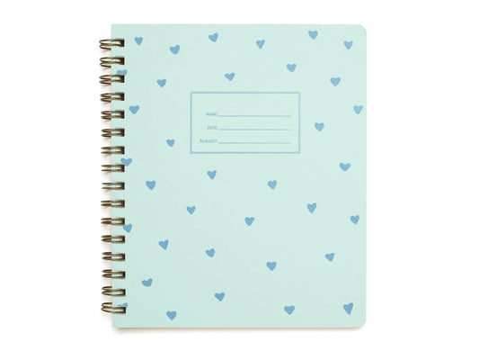 Standard Notebook - Blue Hearts