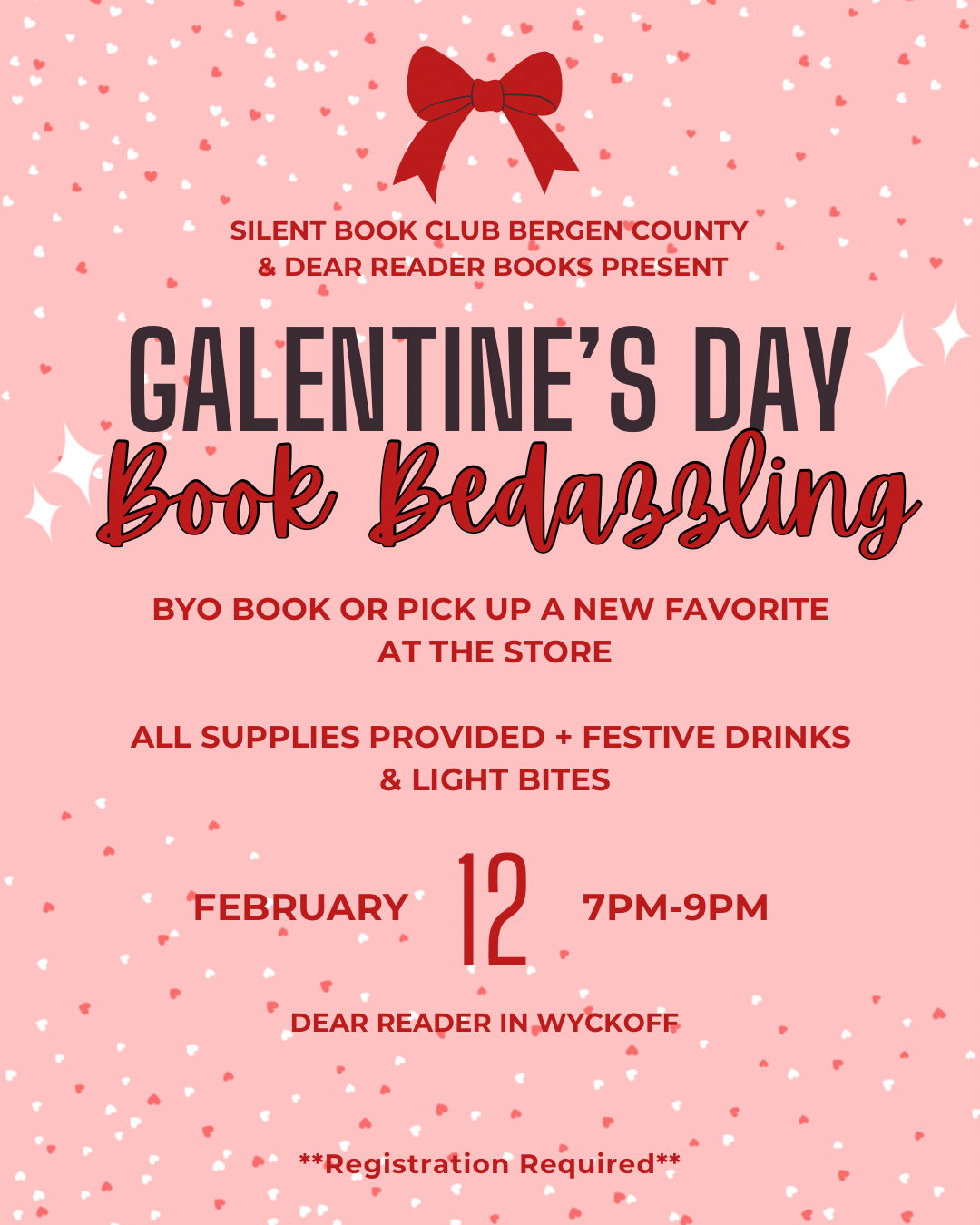 SBCBC x Dear Reader Bookstore Presents Galentine's Day Book Bedazzling!
